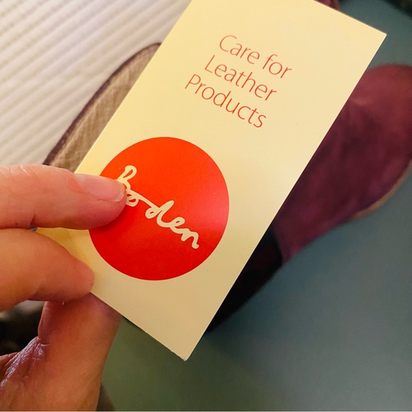 Boden Keira Burgundy Red Animal Print Suede Calf Hair Leather Ankle Booties - Picture 11 of 11